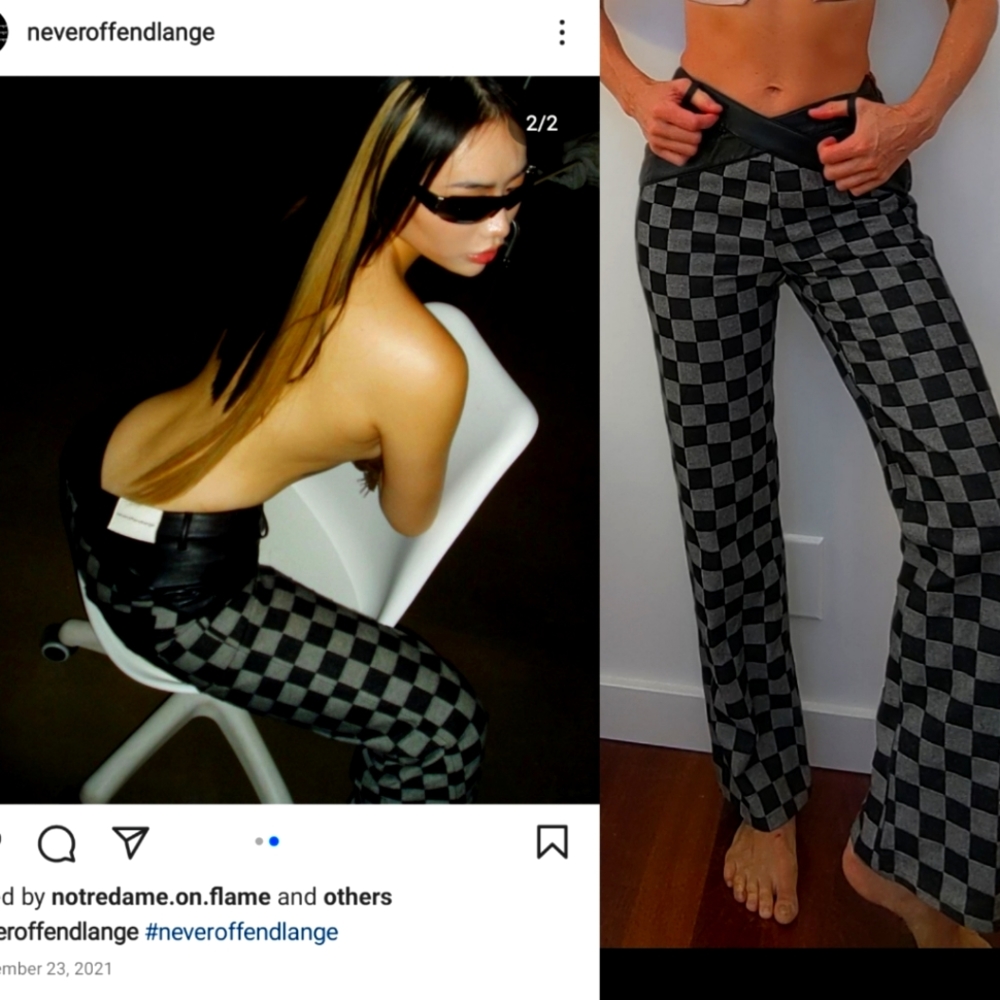 Ssense Never Offend L'Ange off white preview punk gothic couture cut pants 25 - Picture 1 of 7